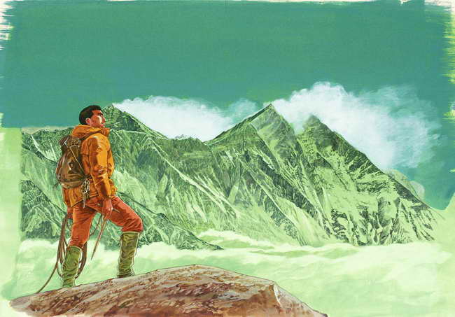 EXPO TANIGUCHI le sommet des dieux-couv Baku Yumemakura - Jiro Taniguchi BD-Angouleme-2015